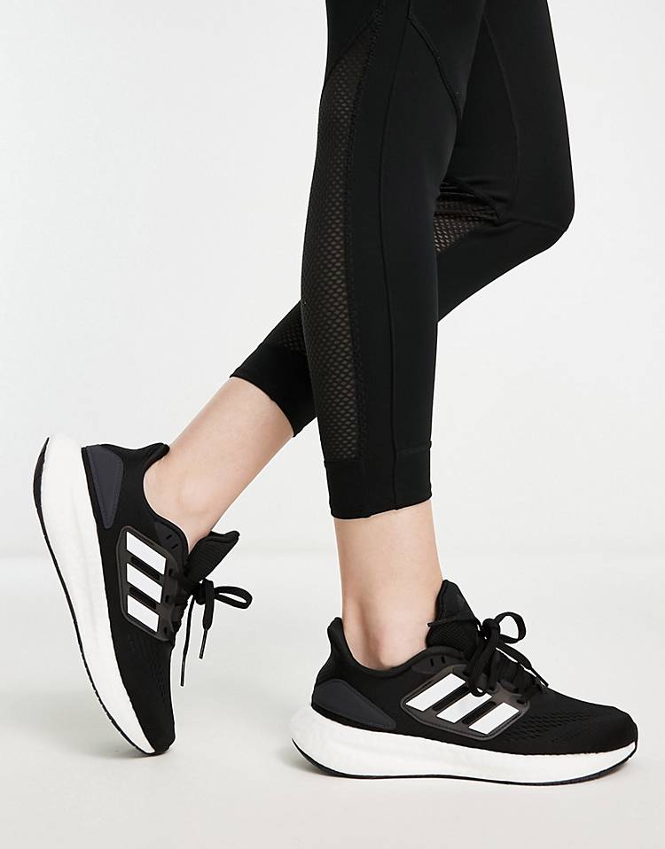 adidas running pureboost 22 sneakers in black